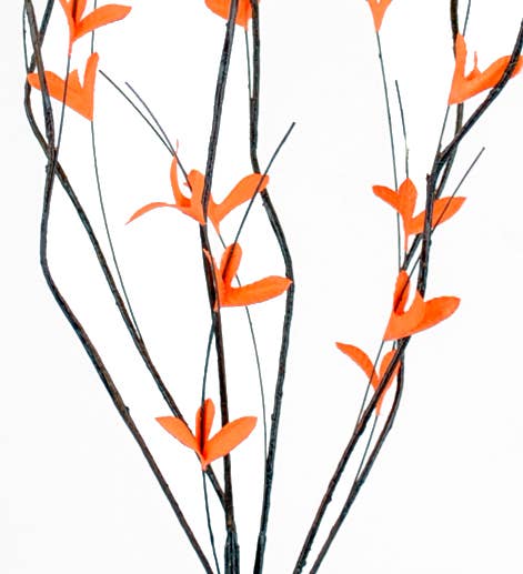 Artificial Spray with Orange Leaves - 36"