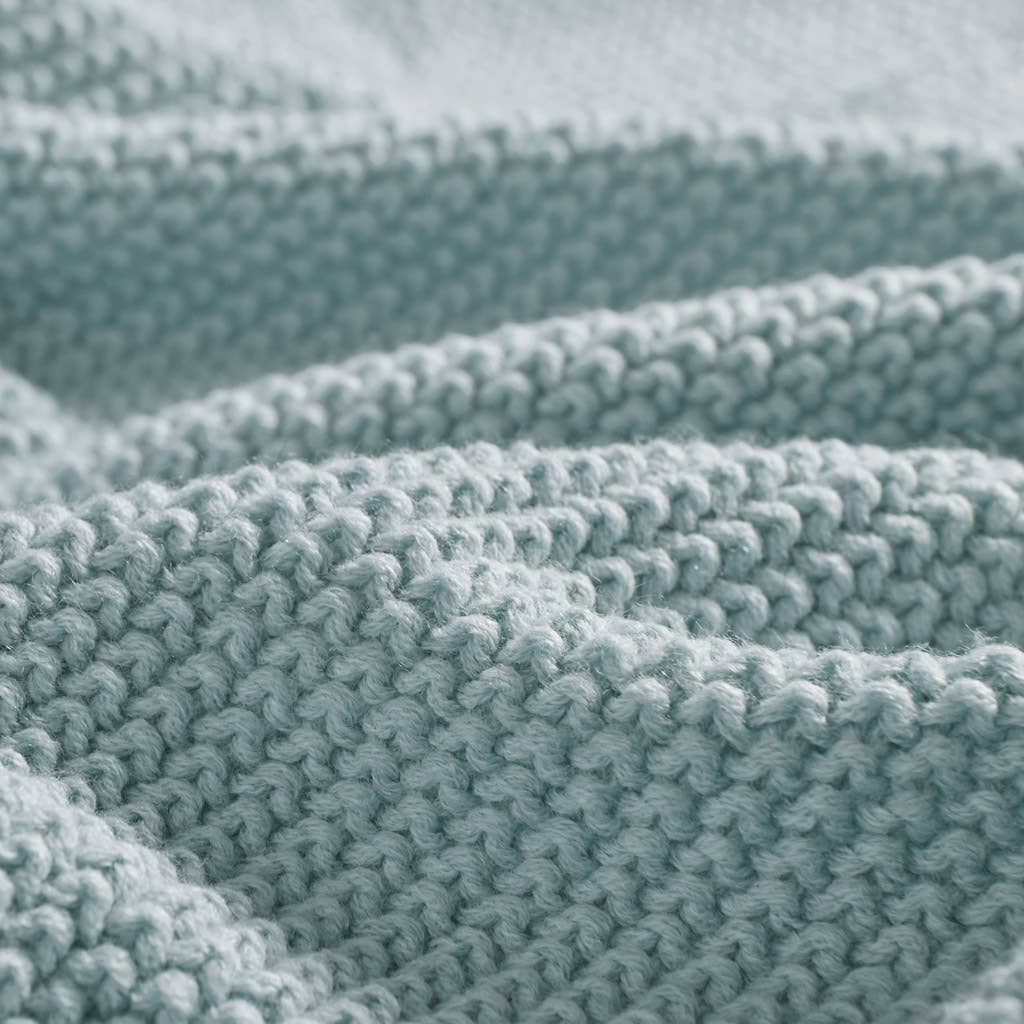 Classic Acrylic Knit Throw 50x60, Blue