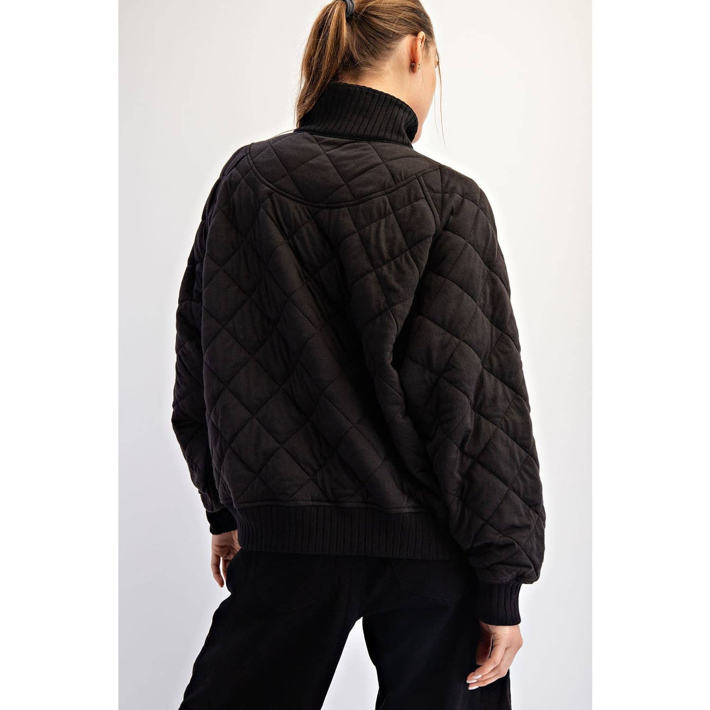 Quilted Snap Pullover