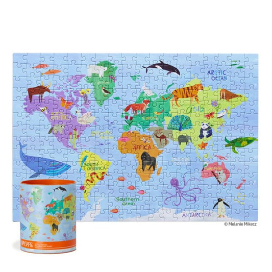 Animal World Map 250 Piece Puzzle