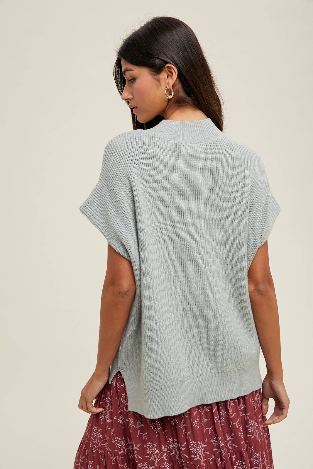 Mock Neck Sweater Vest