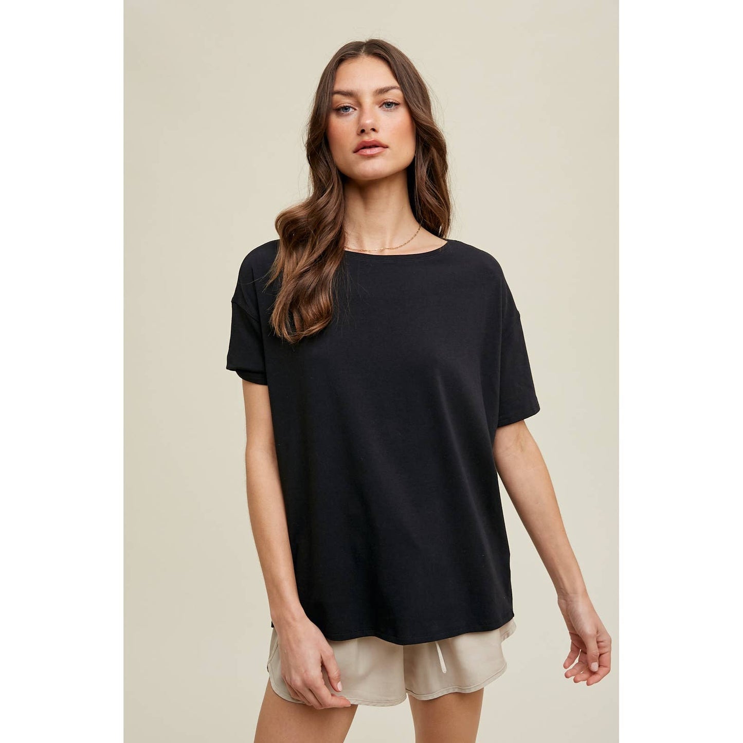 DOLMAN BOAT NECK KNIT TOP / WL24-8843