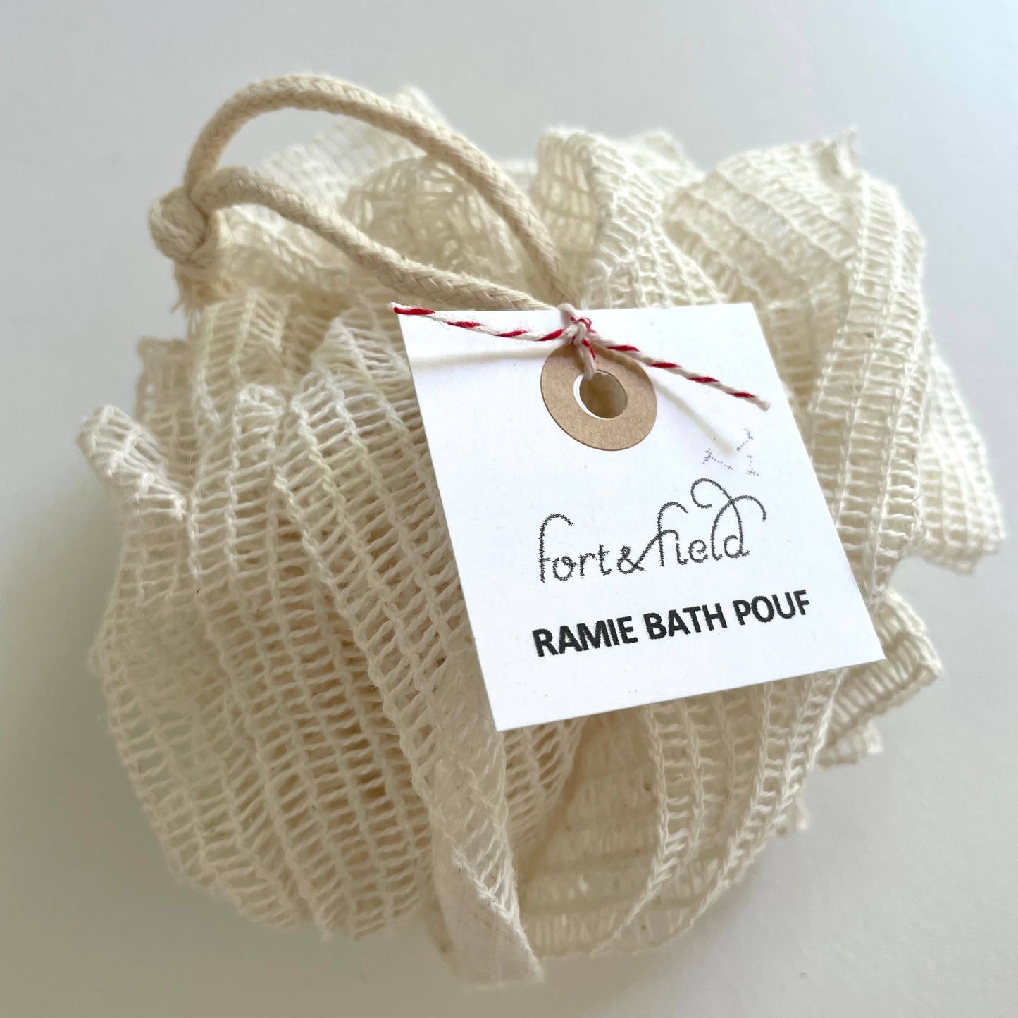 Natural ramie fiber bath loofah sponge pouf