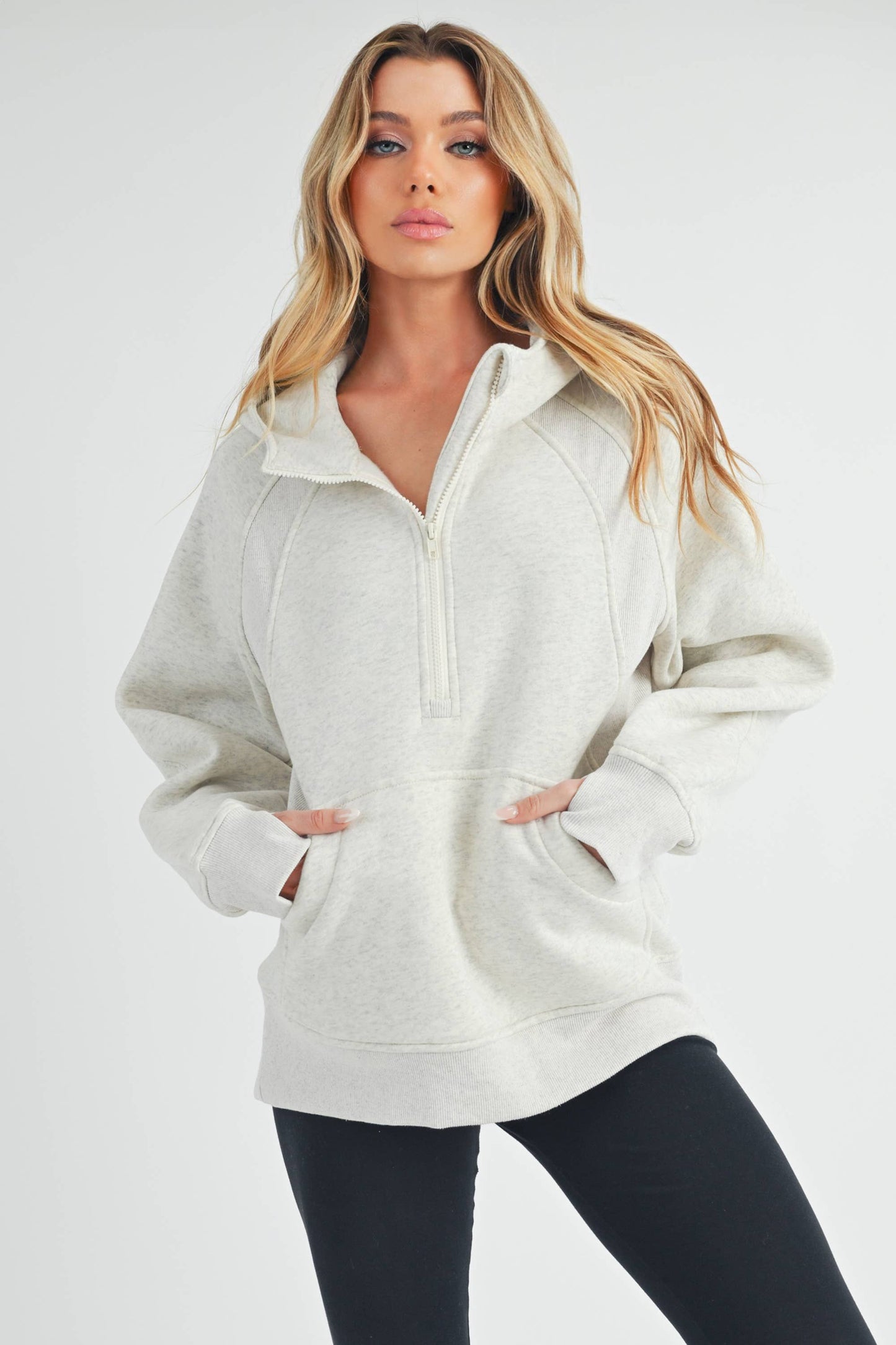 990DK Long Drea Half-Zip Hoodie