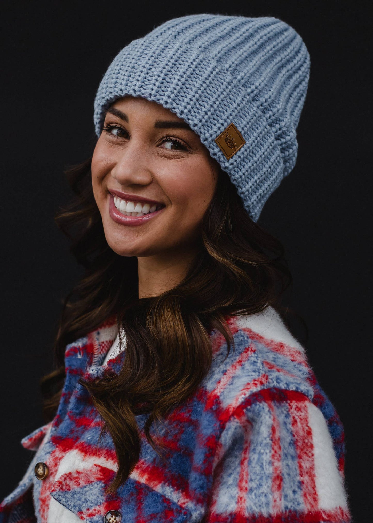 Light Blue Knit Beanie