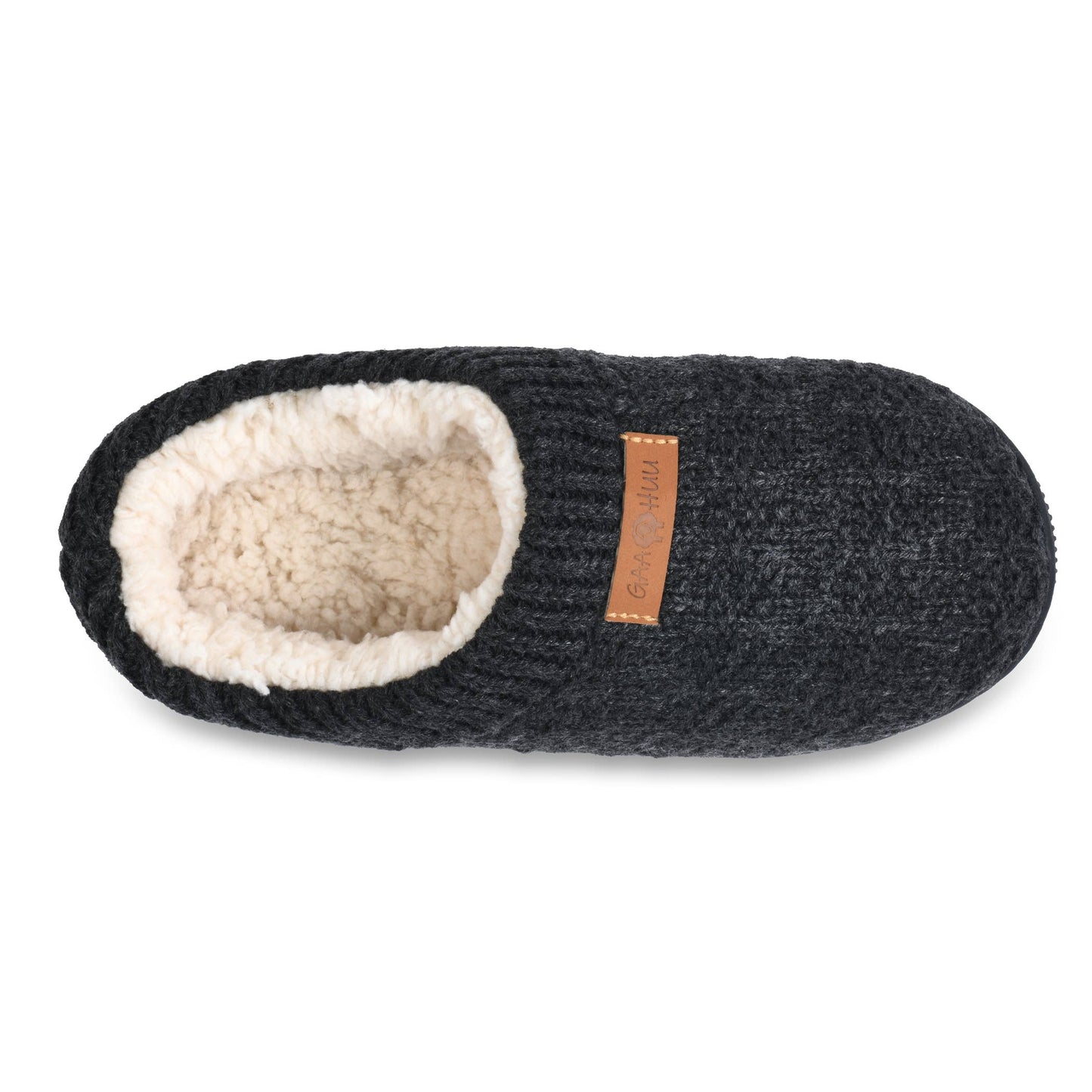 Womens textured knit rib collared clog slipper