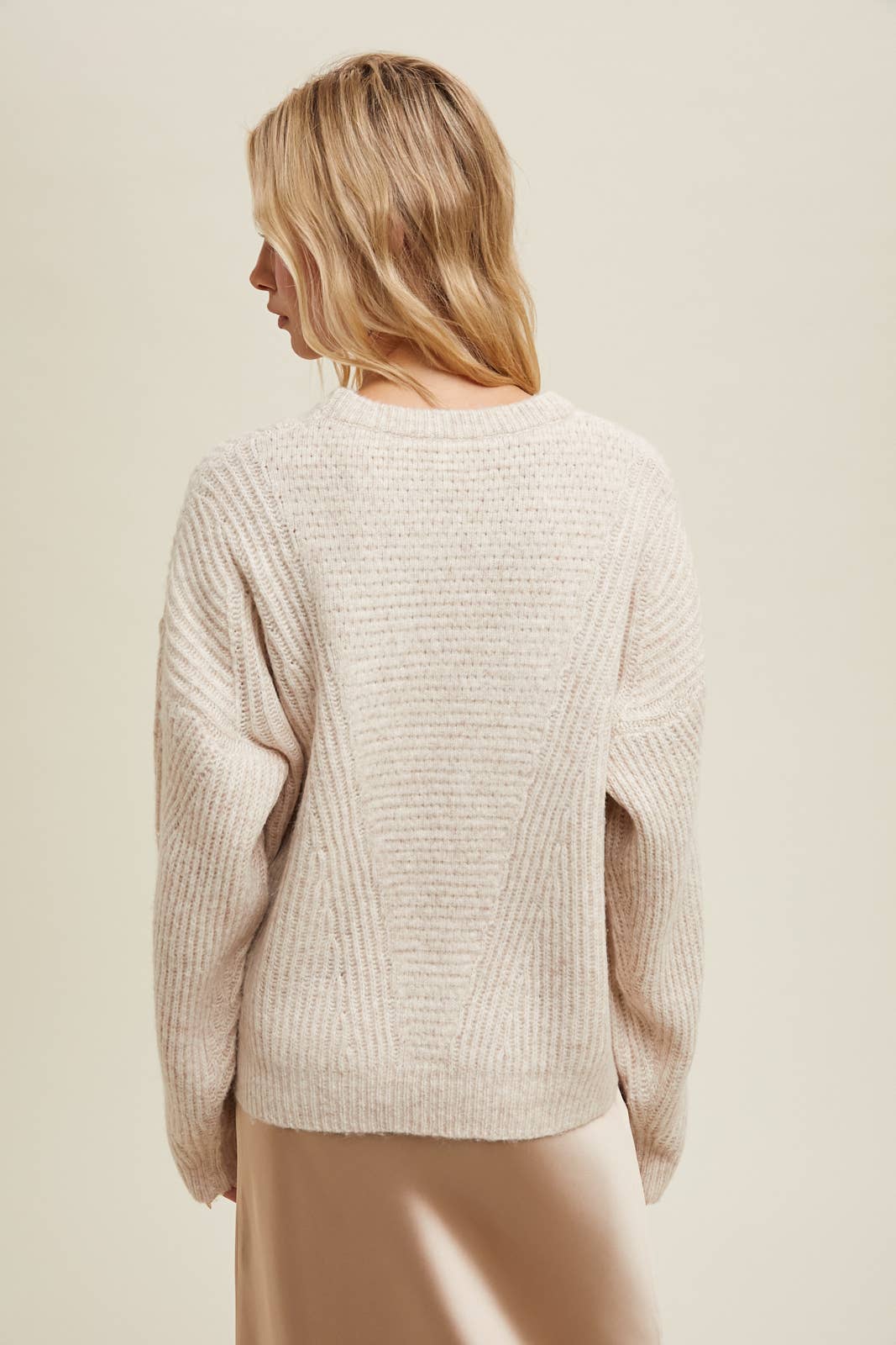 BRUSHED KNIT SWEATER / WL24-8982