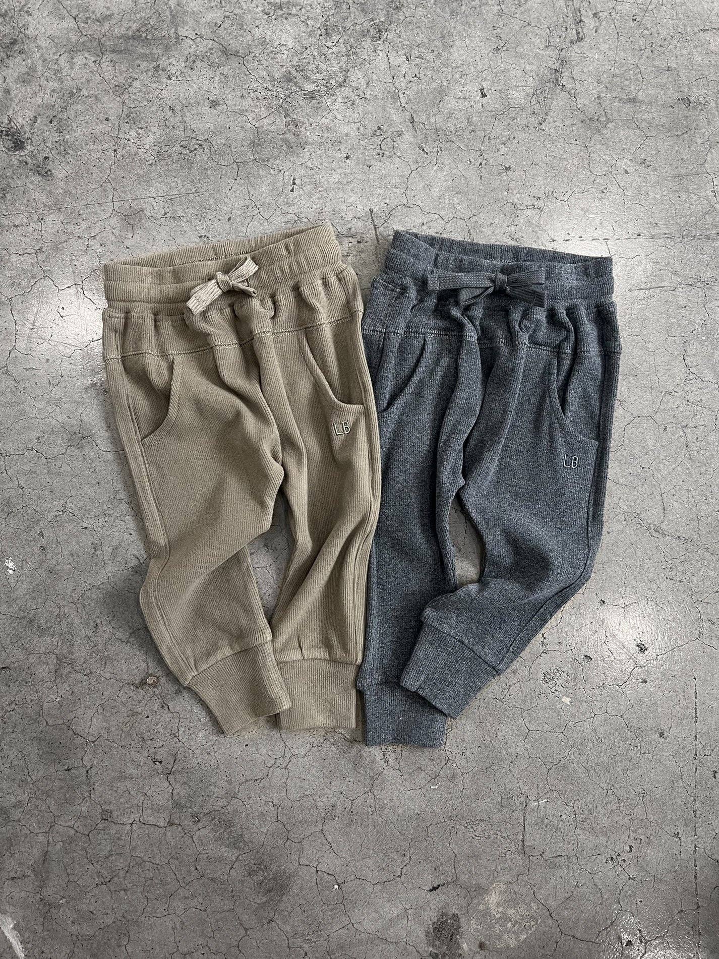 Ribbed Jogger - Charcoal