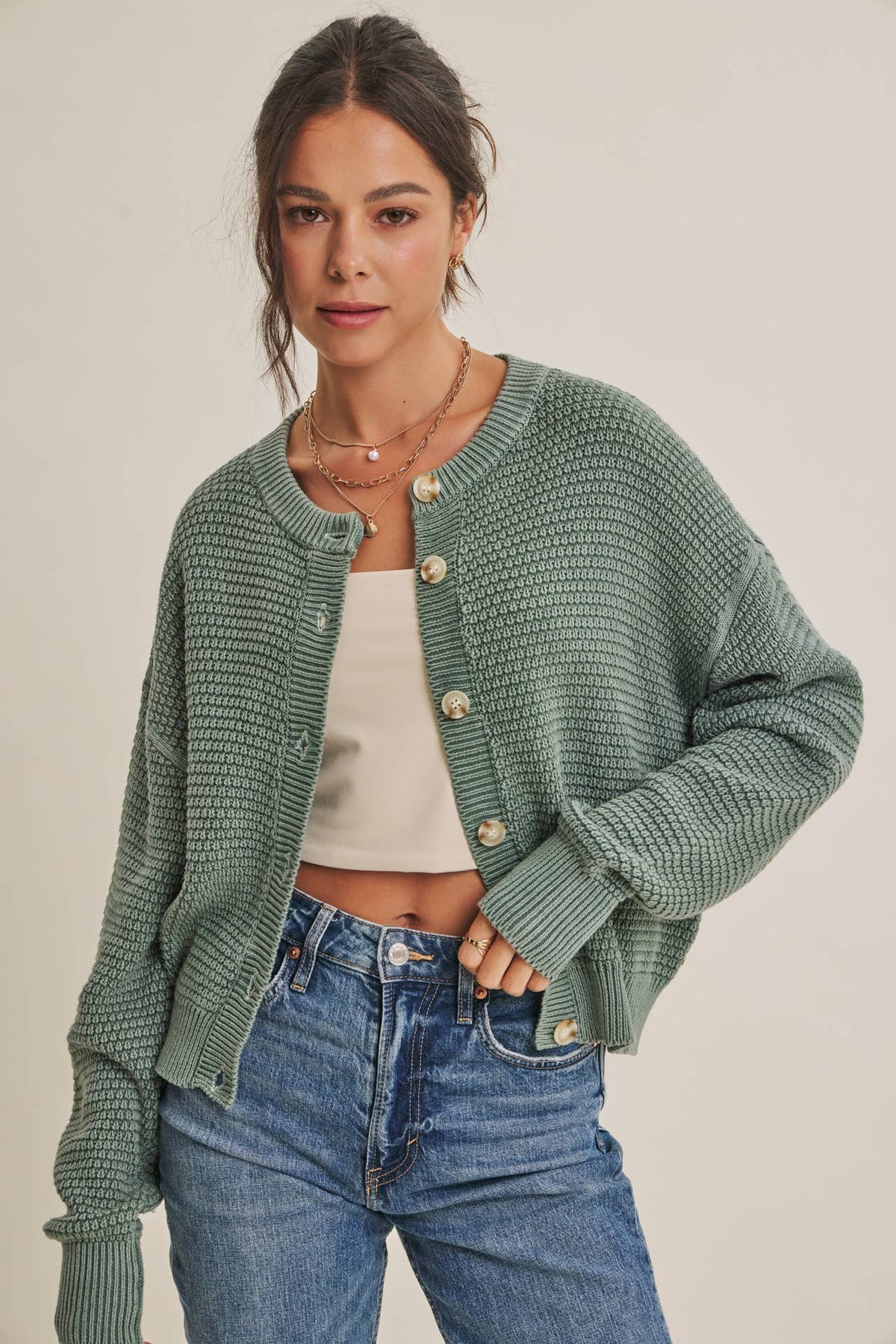 BUTTON-DOWN CARDIGAN