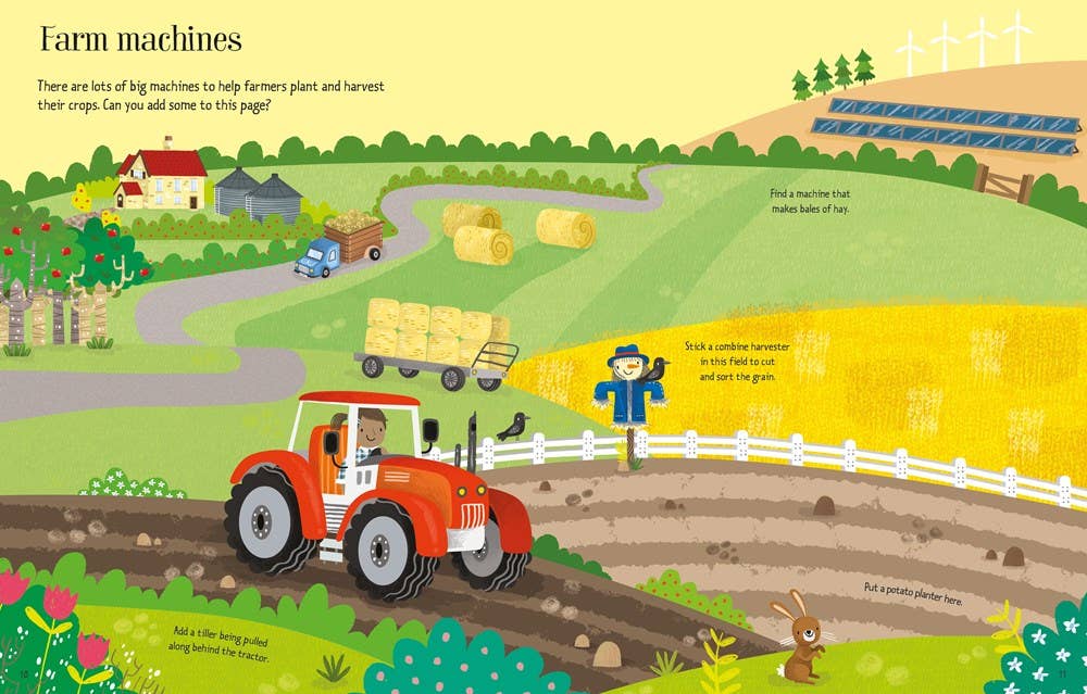 First Sticker Book Farm : Usborne