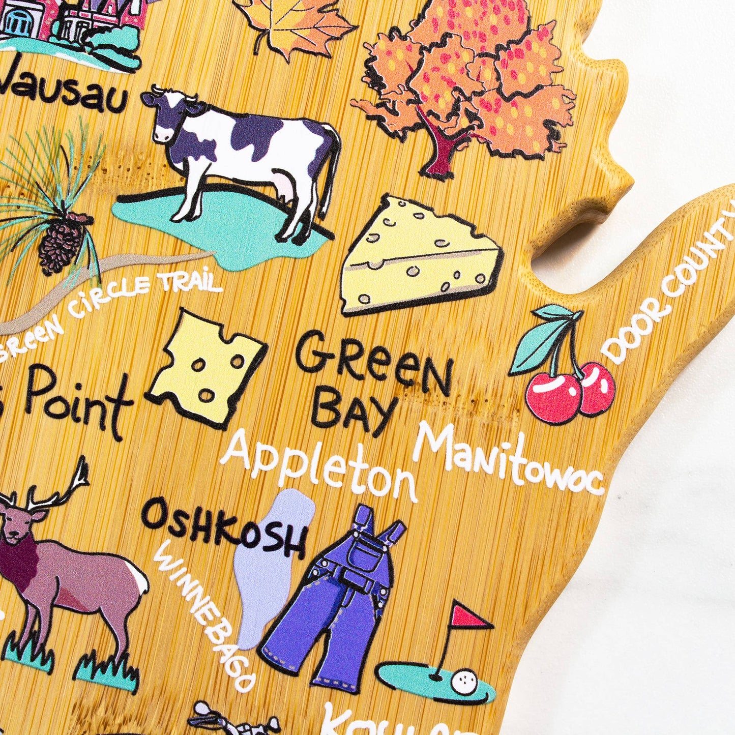 Wisconsin Cutting Board with Artwork