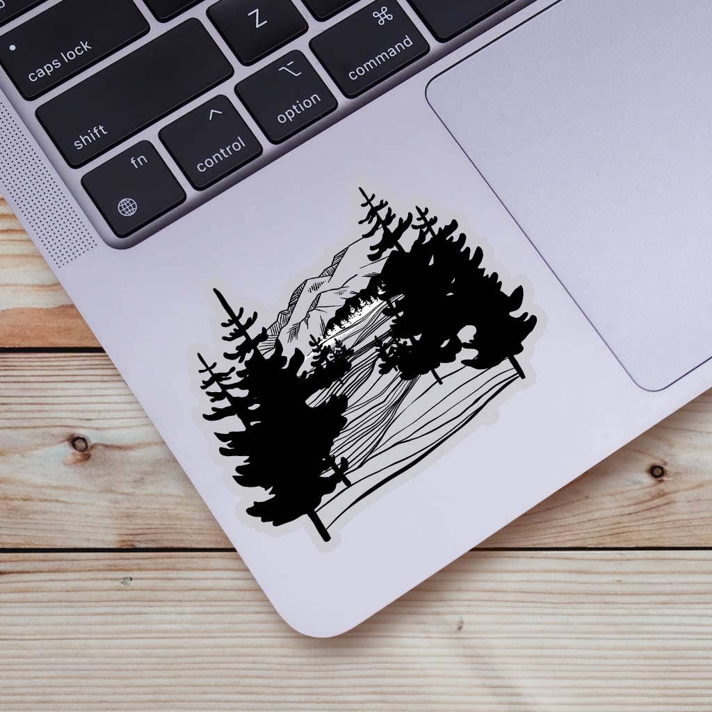 Black And White Nature Clear Sticker