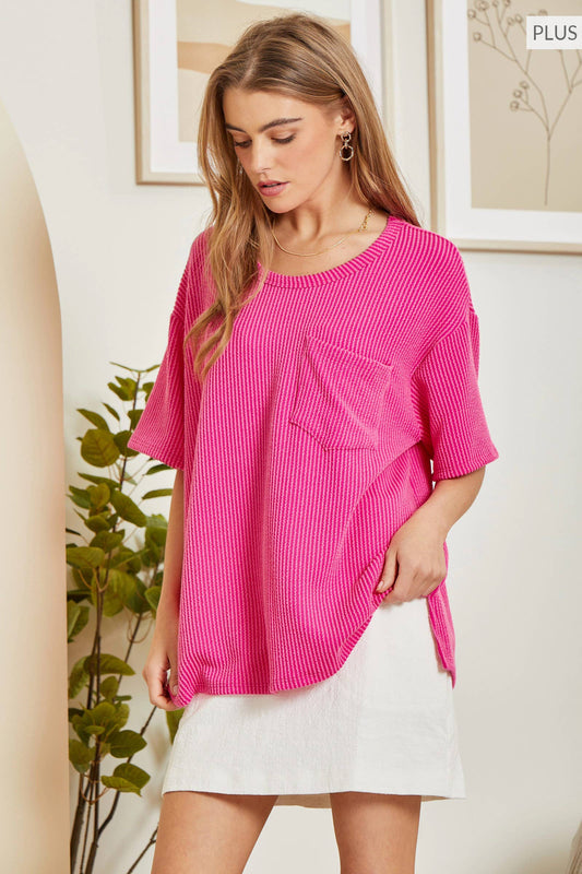 Ribbed Texture Tunic