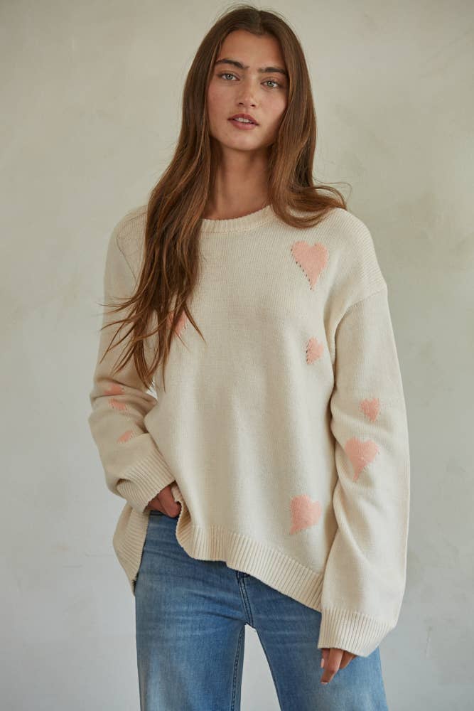 Knit Sweater Heart Top