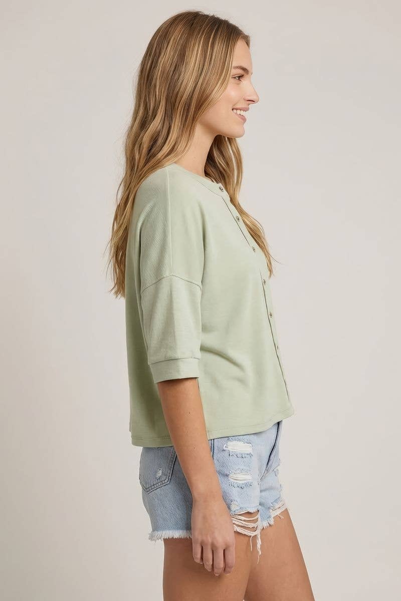 Button Down Cardigan Top