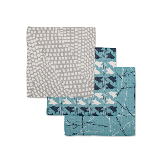 Blue Fields Dishcloth Set