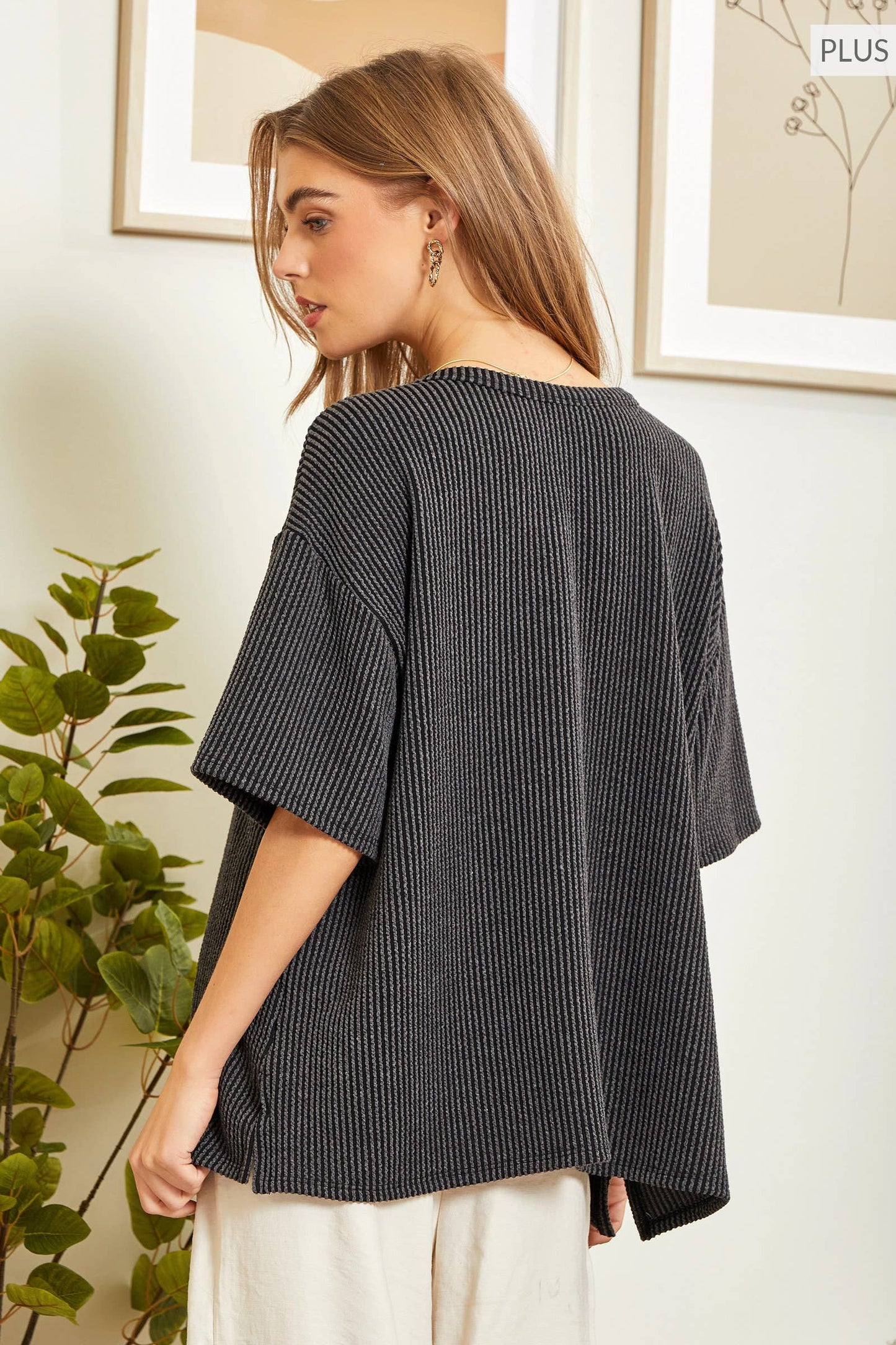 Ribbed Texture Tunic