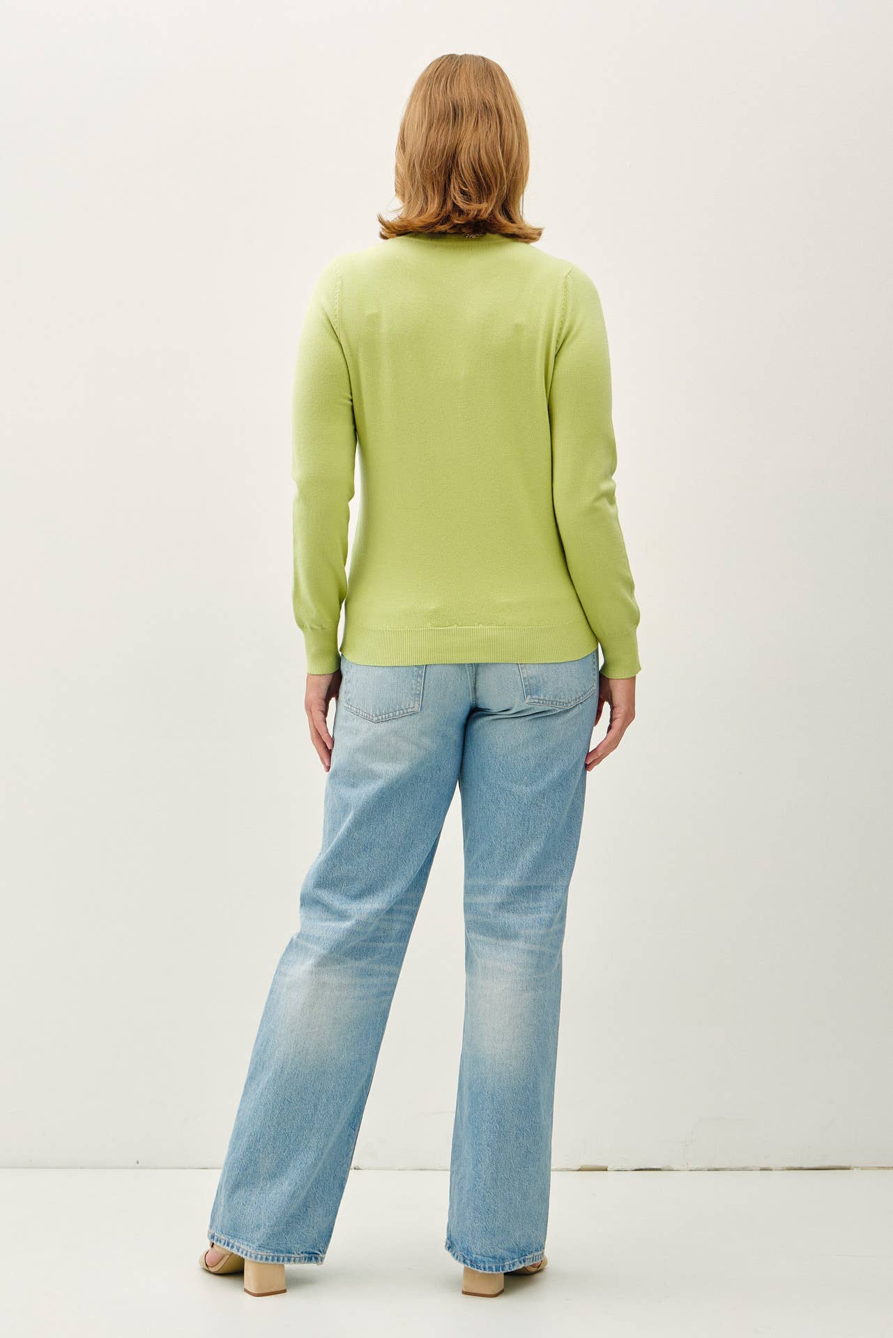 Basic Crew Neck Soft Knit Sweater PLUS