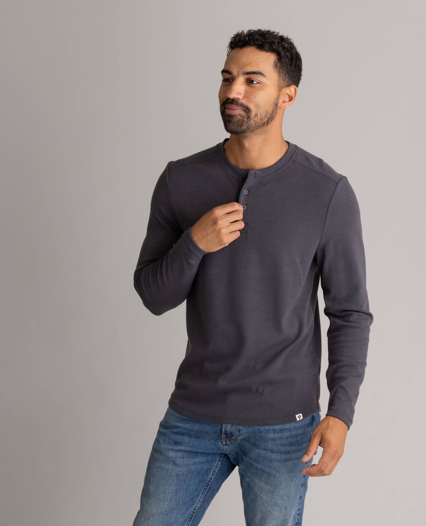 Stretch Flannel Henley