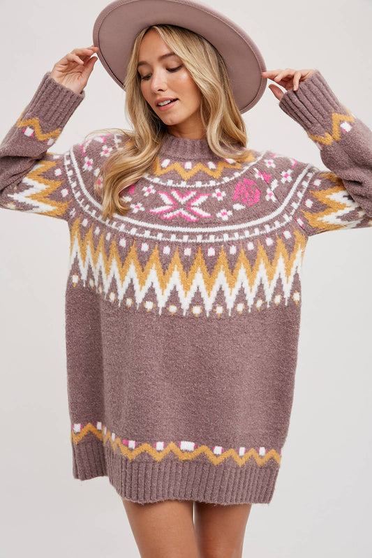 Fair Isle Sweater Dress