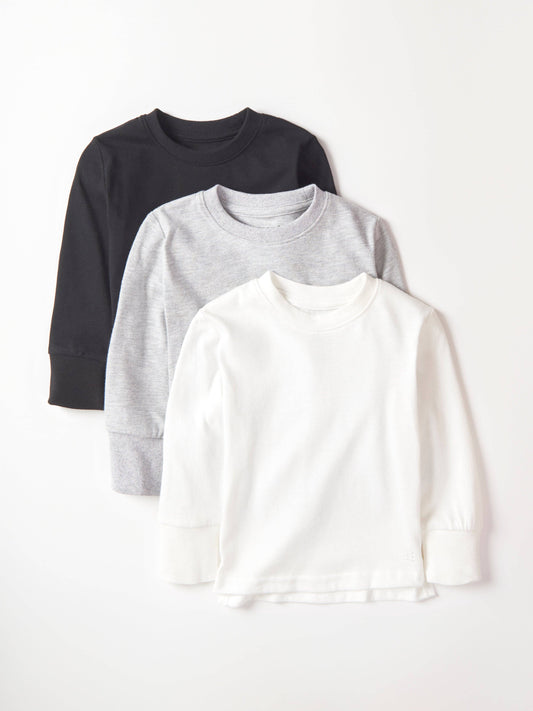 Long Sleeve Elevated Tee 3-Pack - Monochrome