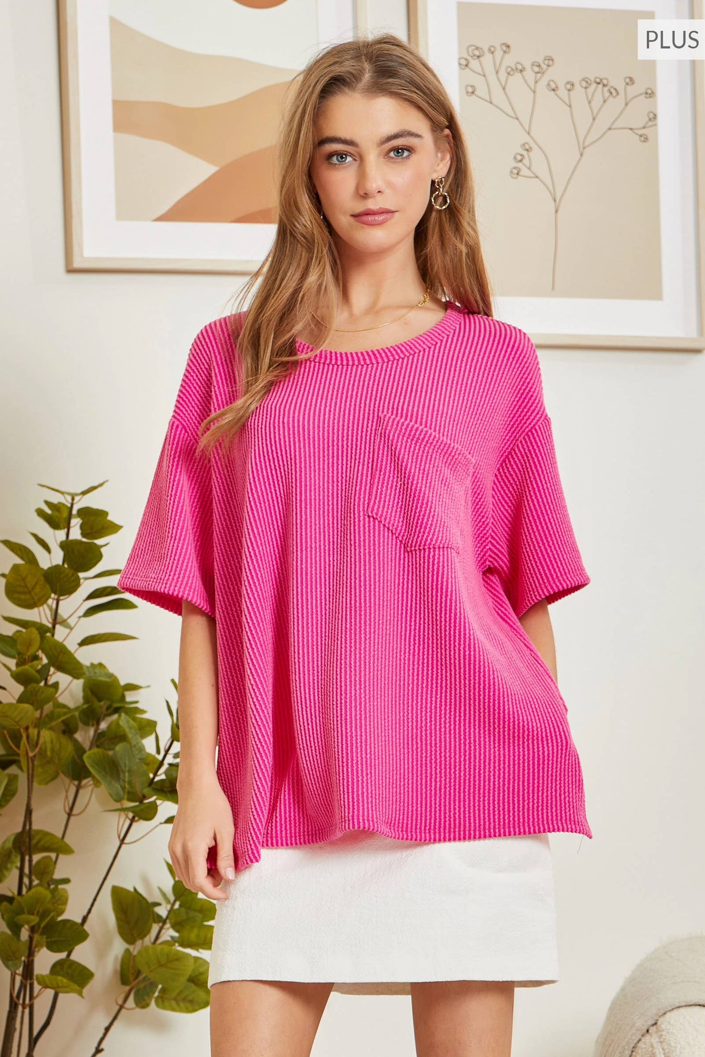 Ribbed Texture Tunic