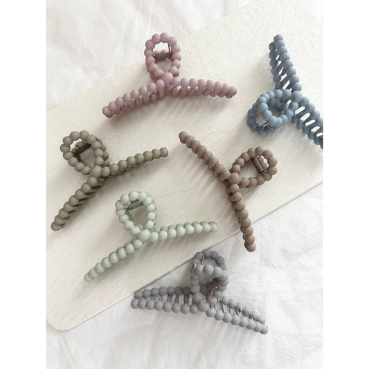 Matte Muted Pastel Bead Hair Claws - CEVI