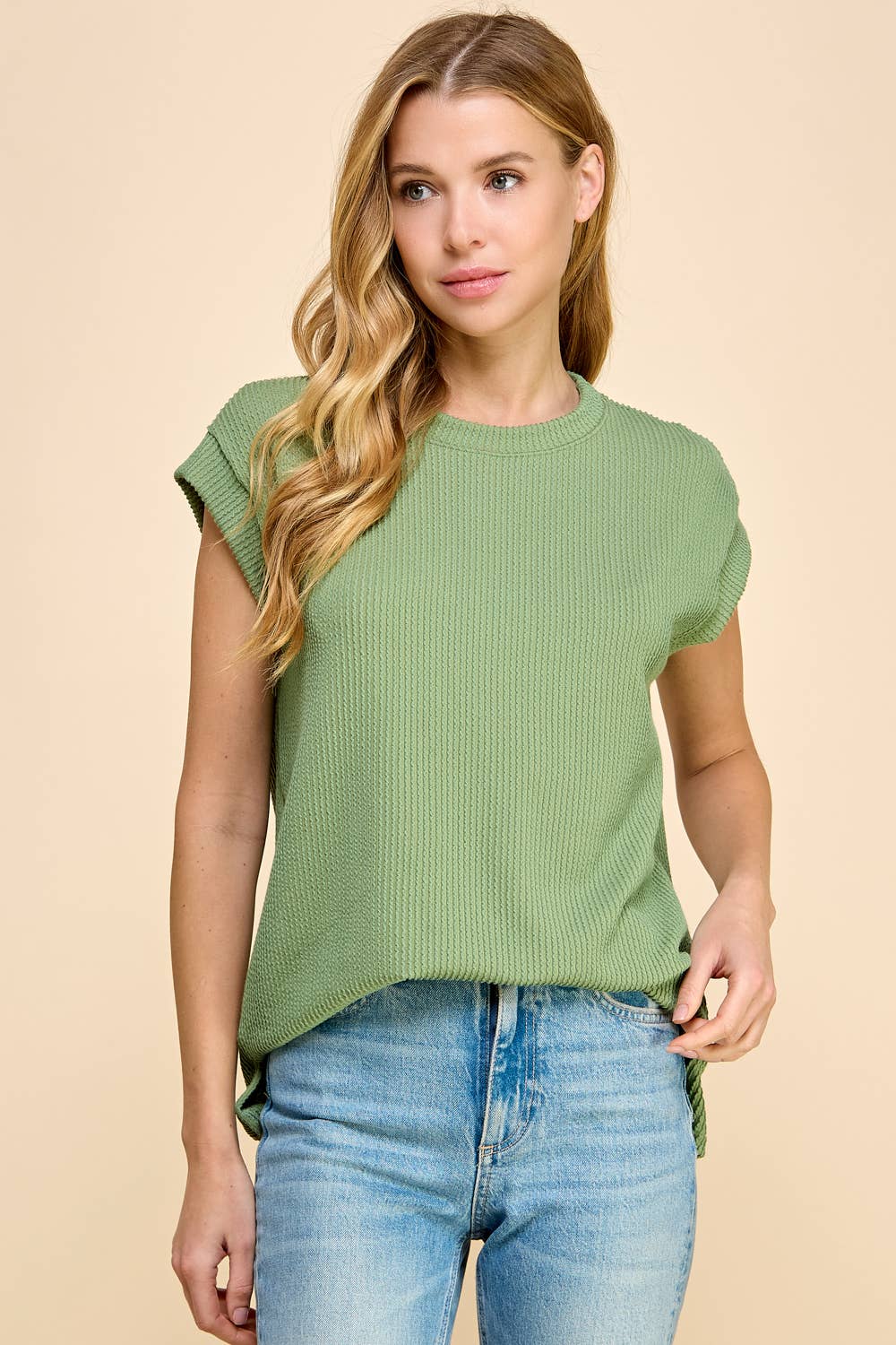 Sleeveless Rib Top