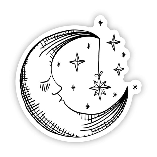 Half Moon & Stars Sticker