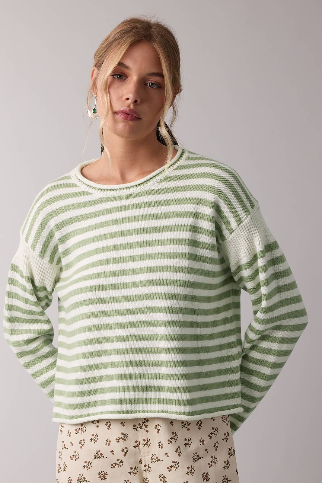 Striped Knit Sweater