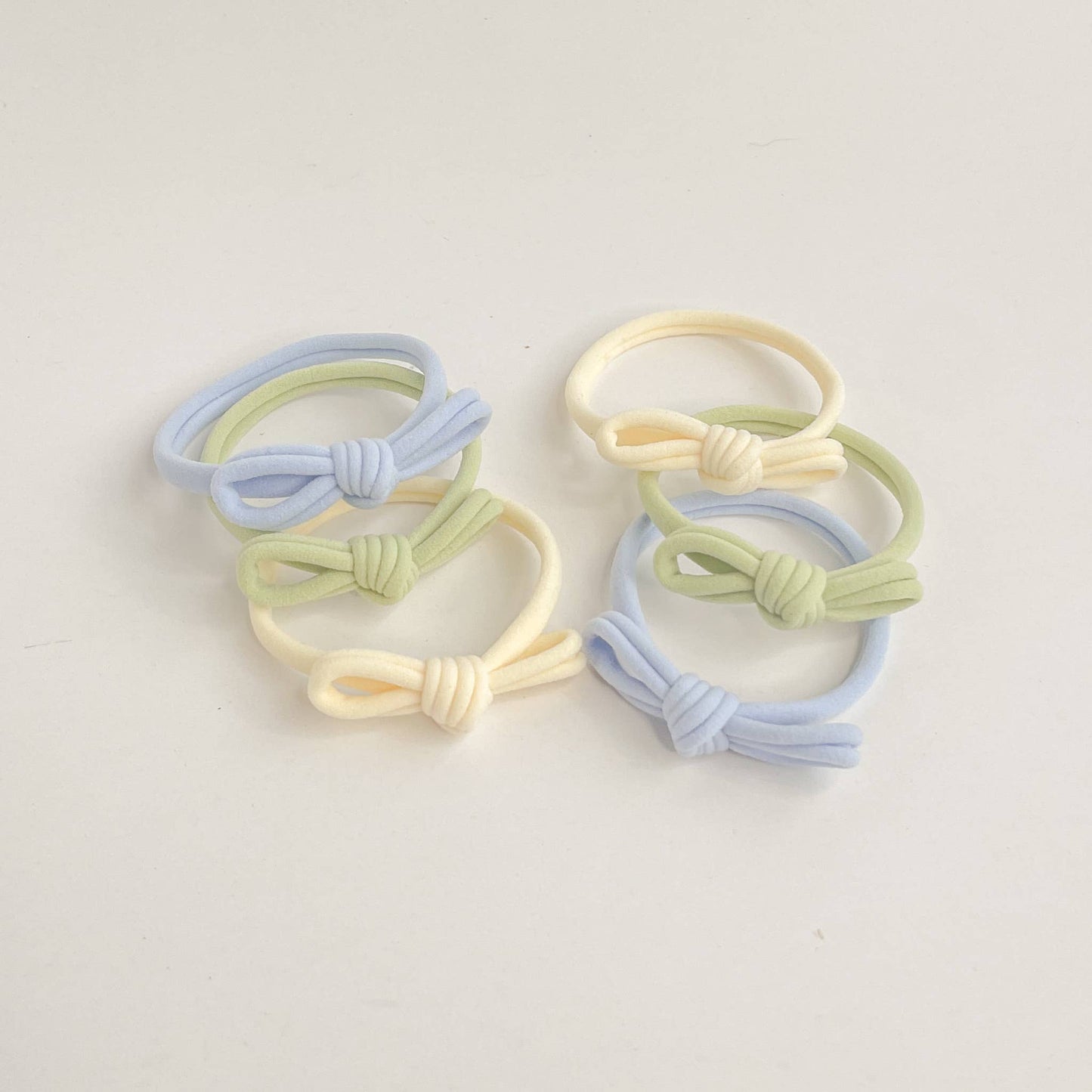 Seamless Knotted Bow Hair Ties (Set of 6)