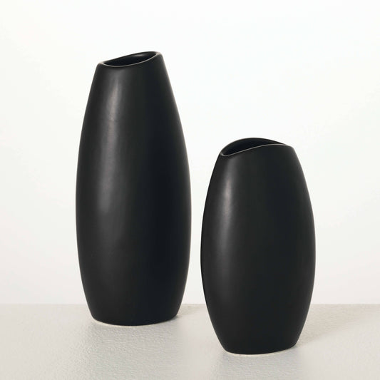 Modern Matte Black Vase
