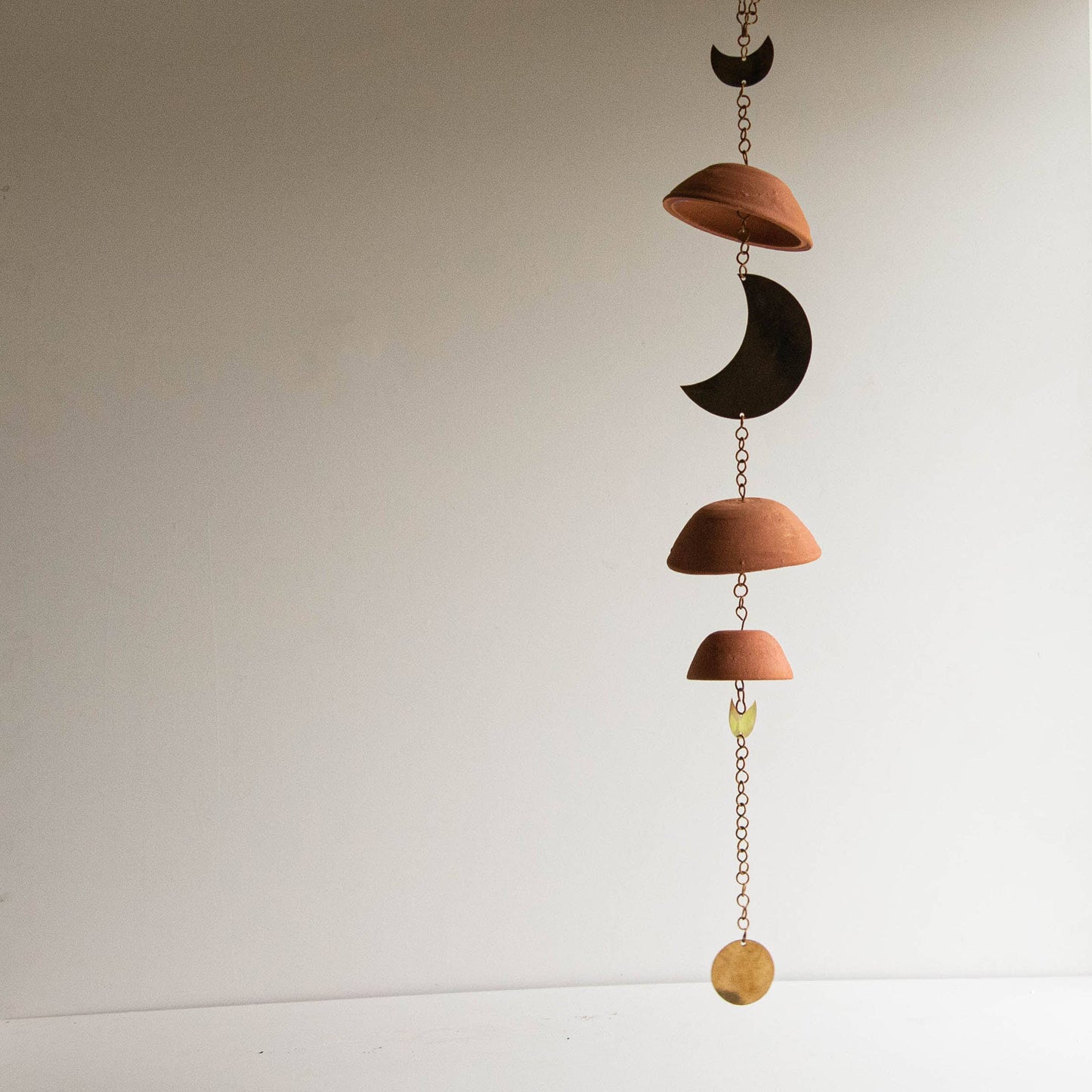 Moon Brass Terracotta & Metal Hanging Wall Accent