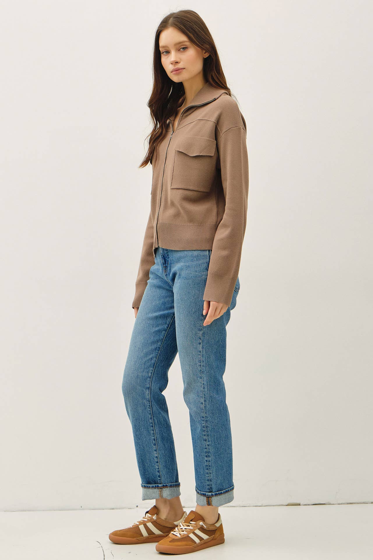 Zip Up Sweater Jacket