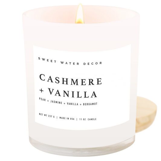 Cashmere and Vanilla 11 oz Soy Candle