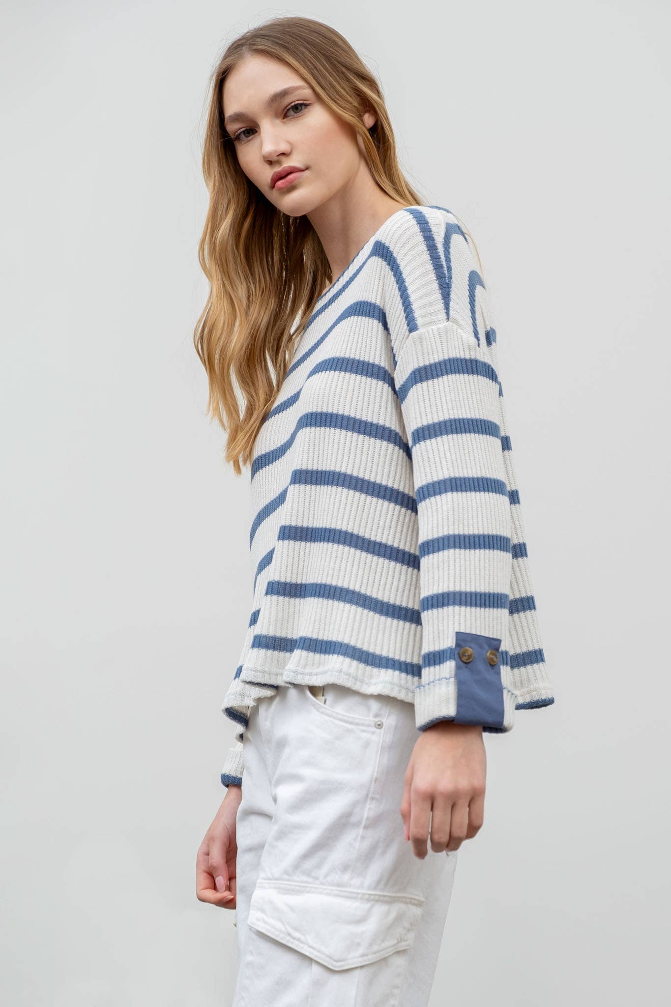 STRIPED KNIT TOP