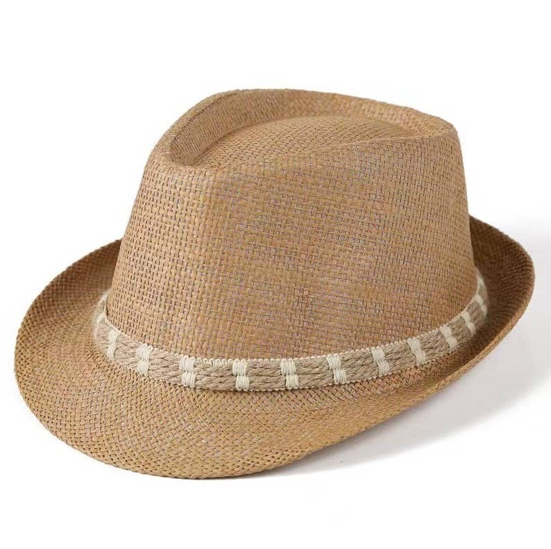 Stylish Straw Fedora- JINHA