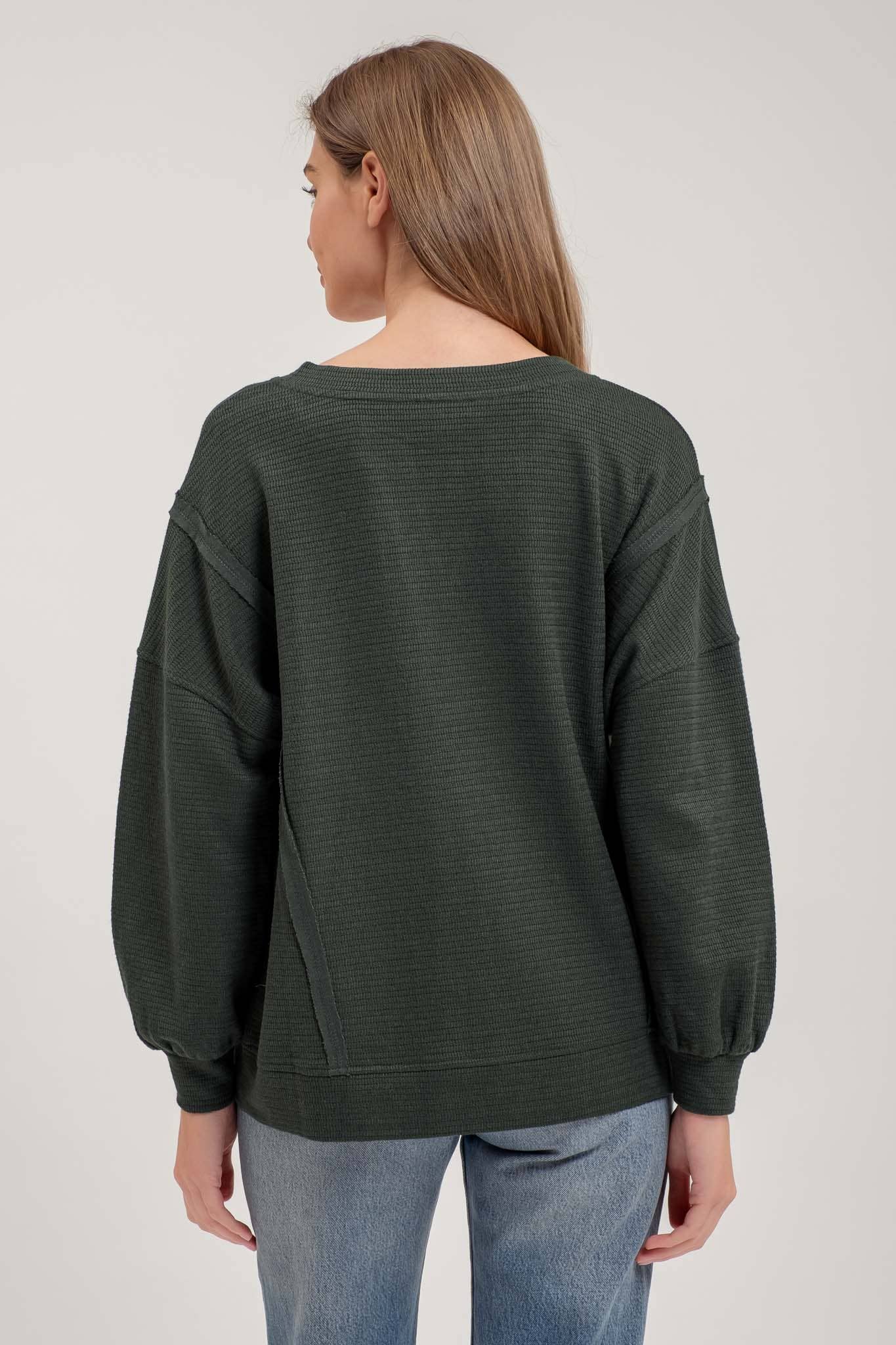 SPLIT LONG SLEEVE TOP