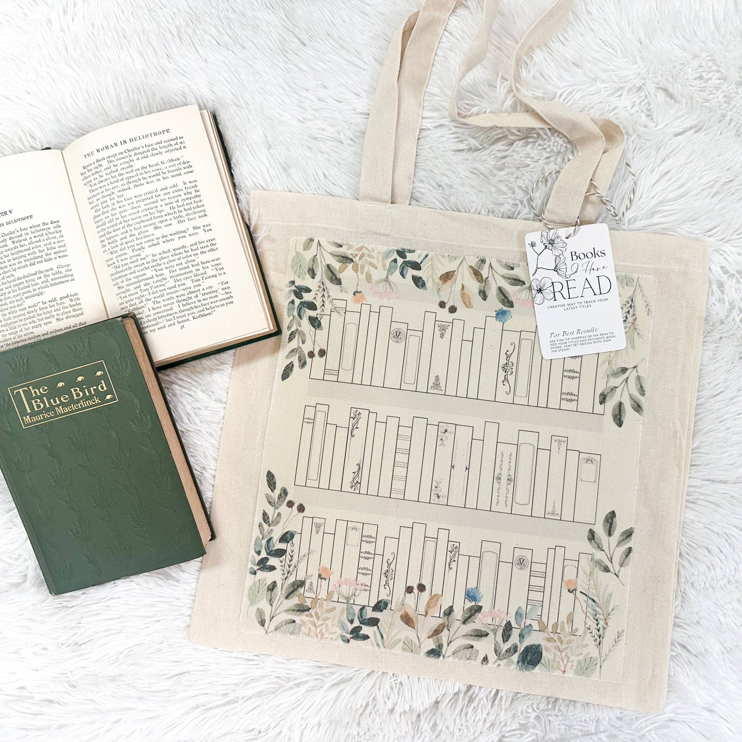 Book Tote Bag Reading Tracker, Book Related Gift