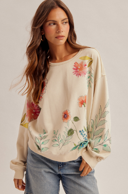 Garden Print Sweatshirt