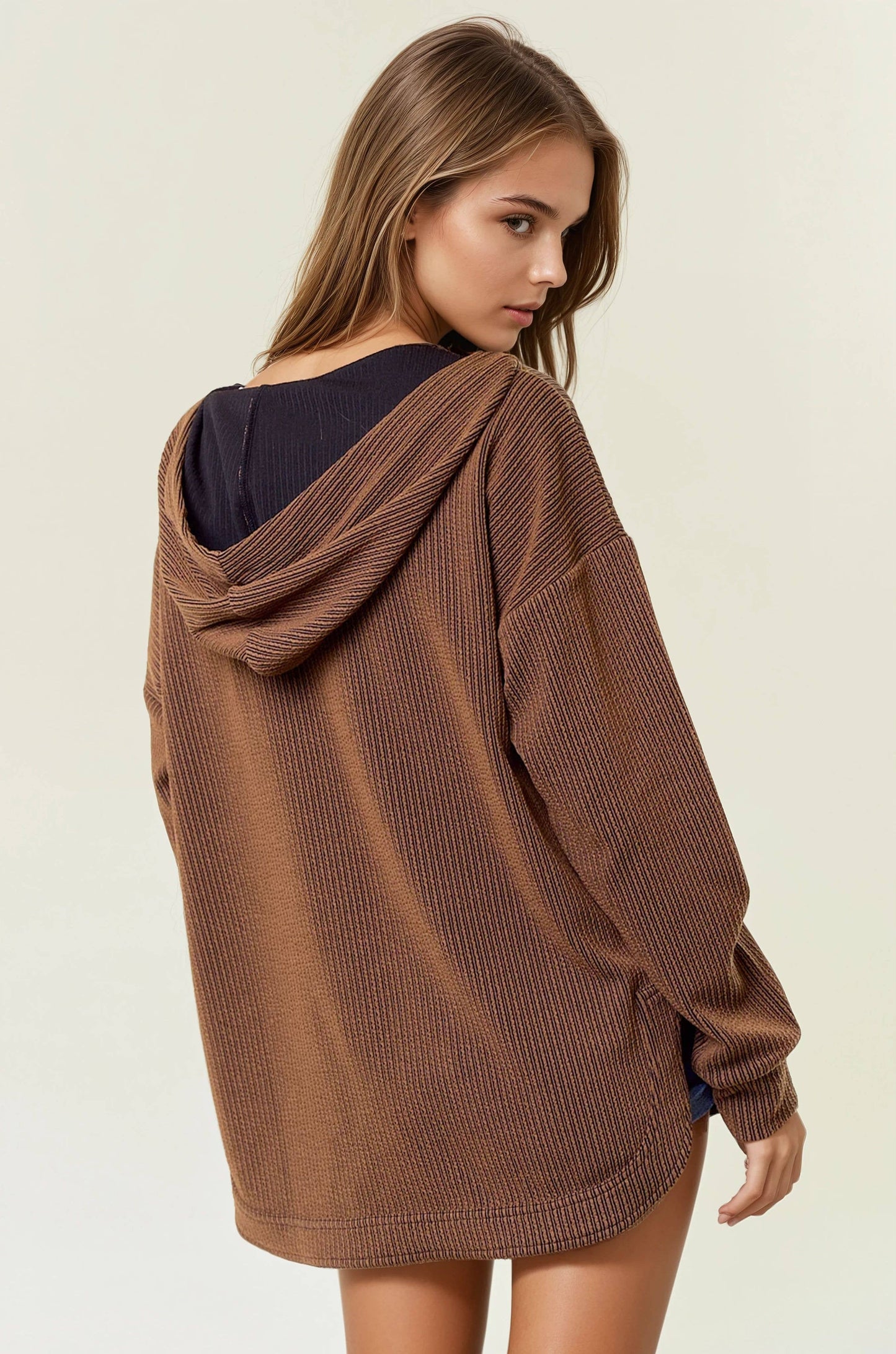 Stripe Hooded Sweatshirt