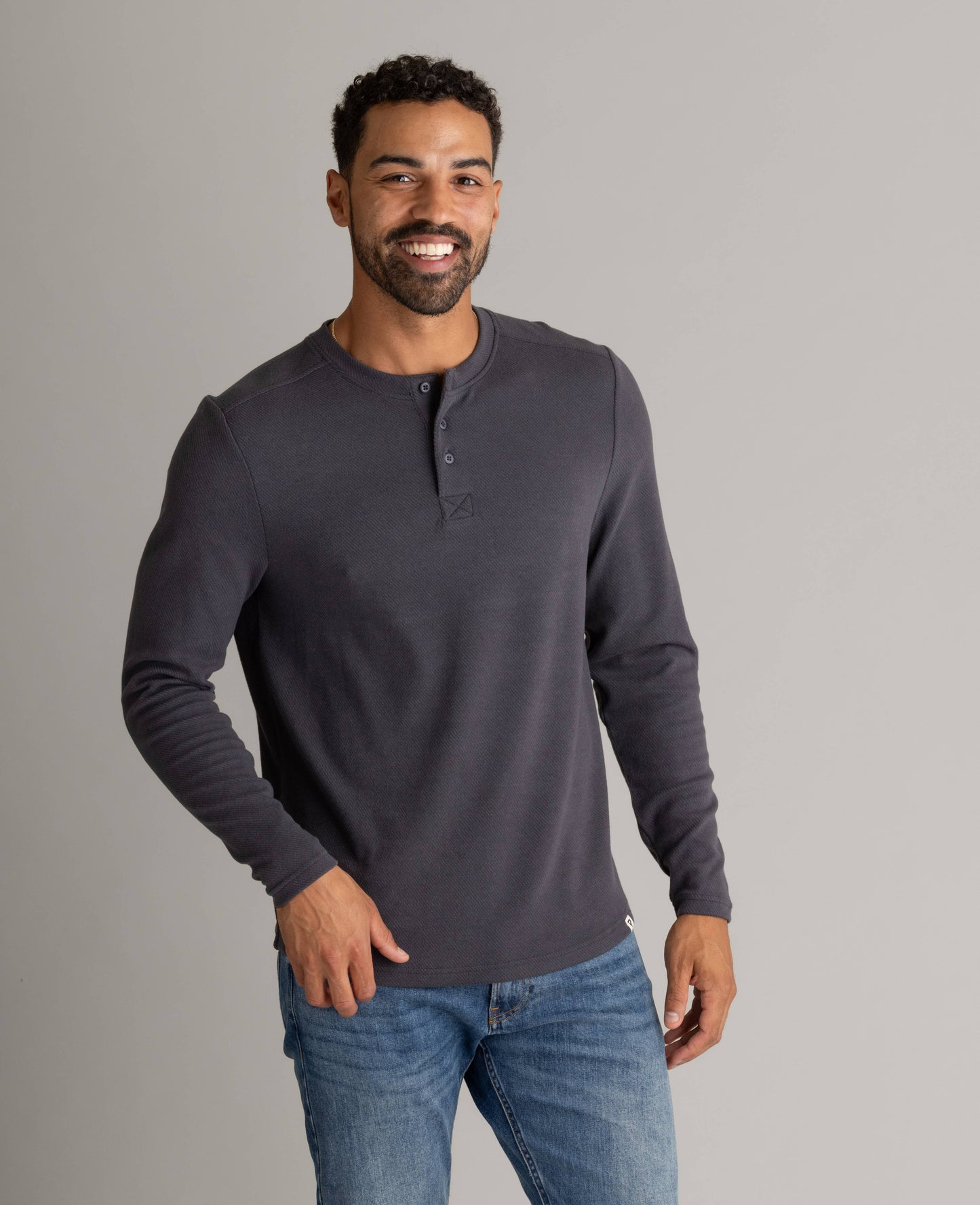 Stretch Flannel Henley
