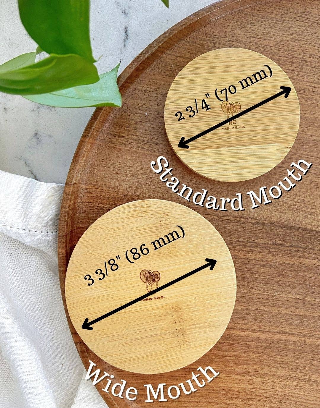 Standard Bamboo Mason Jar Lids