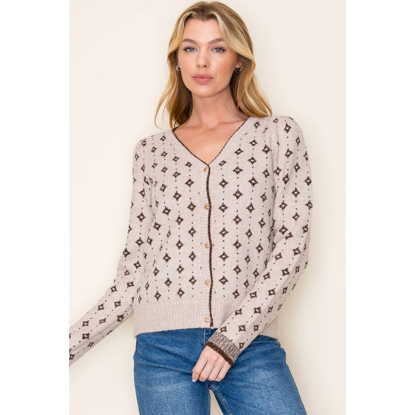 V-NECK CARDIGAN