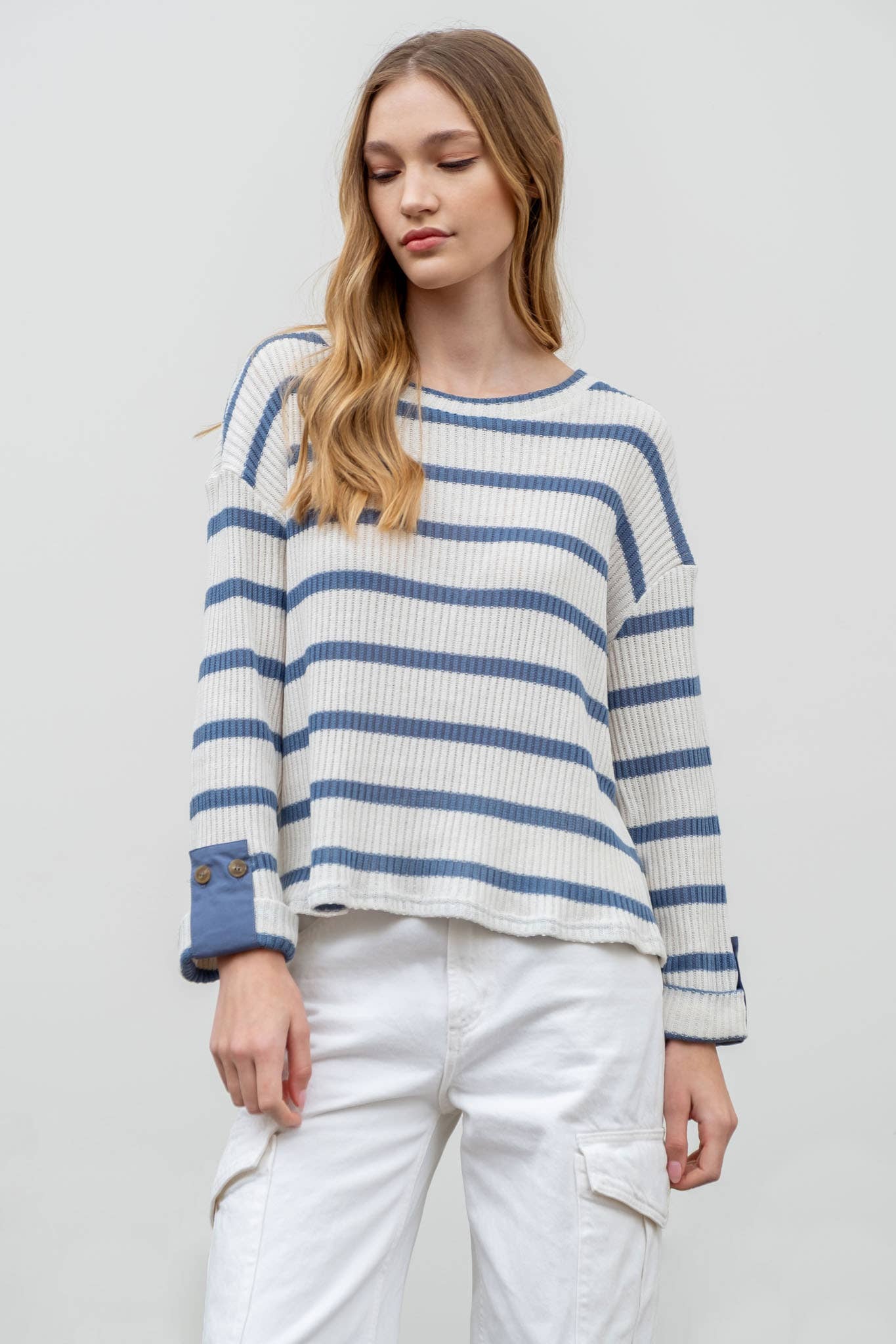 STRIPED KNIT TOP