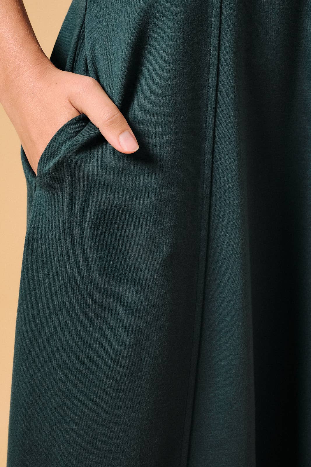Elbow Sleeve Midi Dress