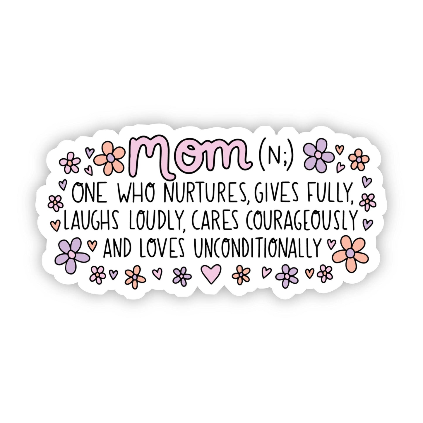 Mom Definition Floral Sticker