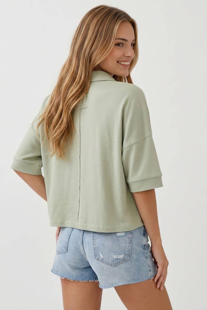 Button Down Cardigan Top