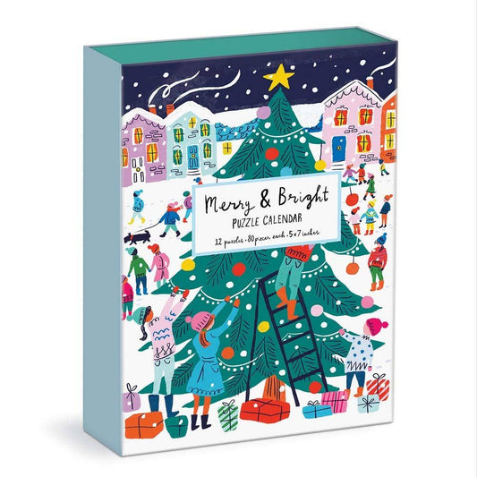 Merry and Bright 12 Days of Christmas Advent Puzzle
