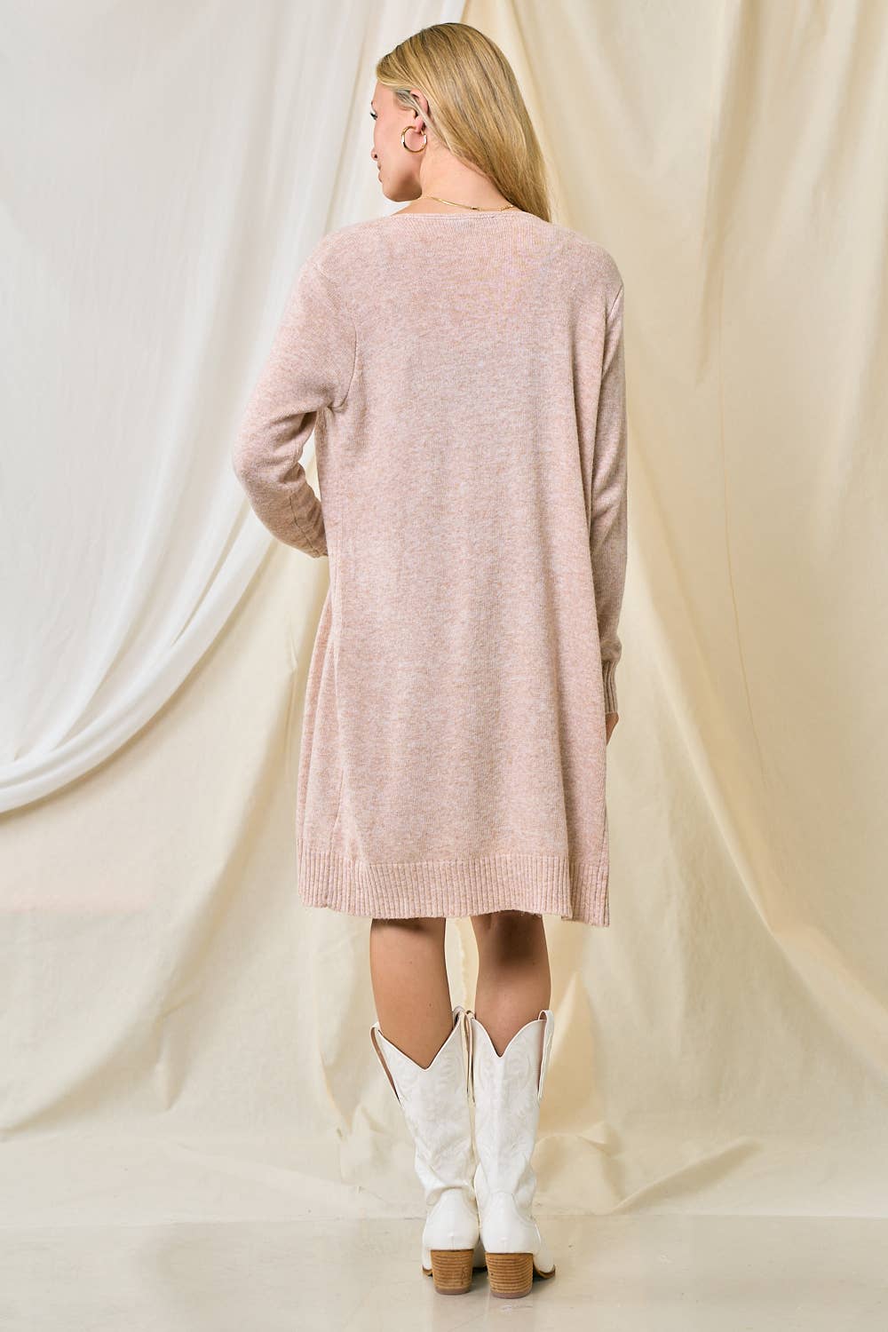 Long Sleeve Open Cardigan - 1497C-1